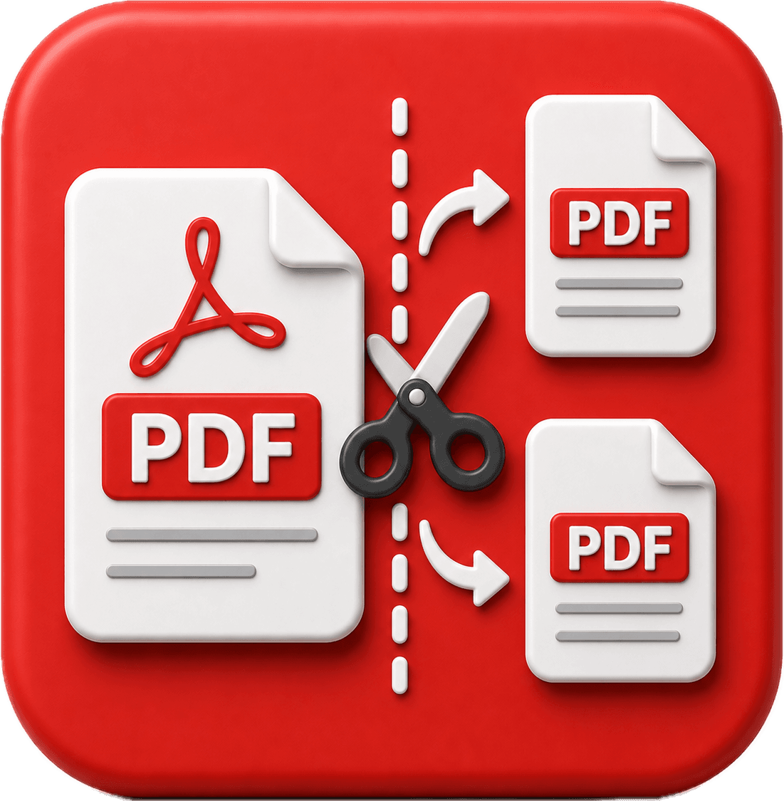 PDF Split — Split by page range, extract pages, or save every page as a separate PDF.